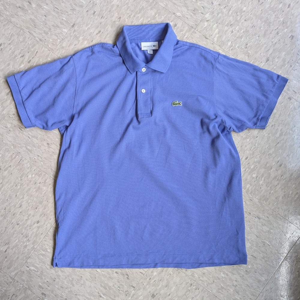 Lacoste Polo Shirt Classic Fit Large Blue Good Cotton